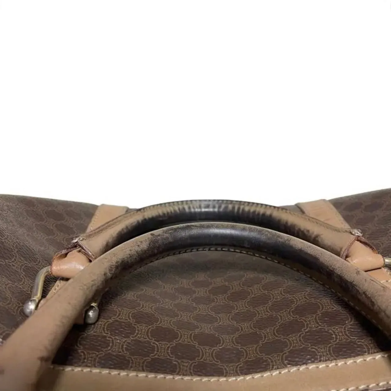 CELINE セリーヌ オールド マカダムハンドバッグ ボストンバッグ 638