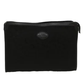 CELINE C Macadam Canvas Clutch Bag Black Auth ep1277