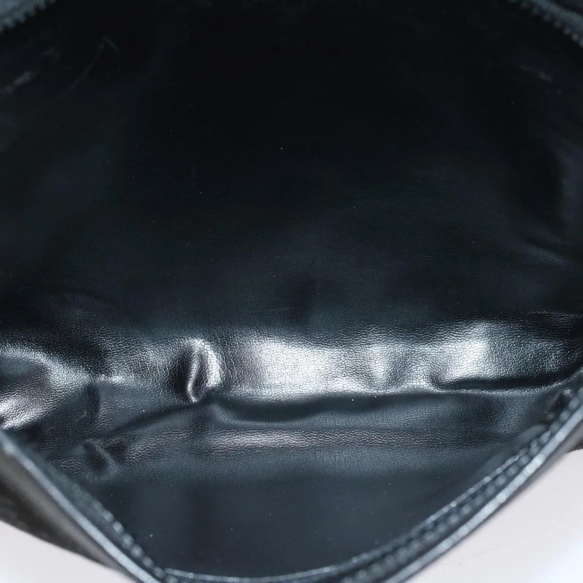 CELINE C Macadam Canvas Clutch Bag Black Auth ep1277