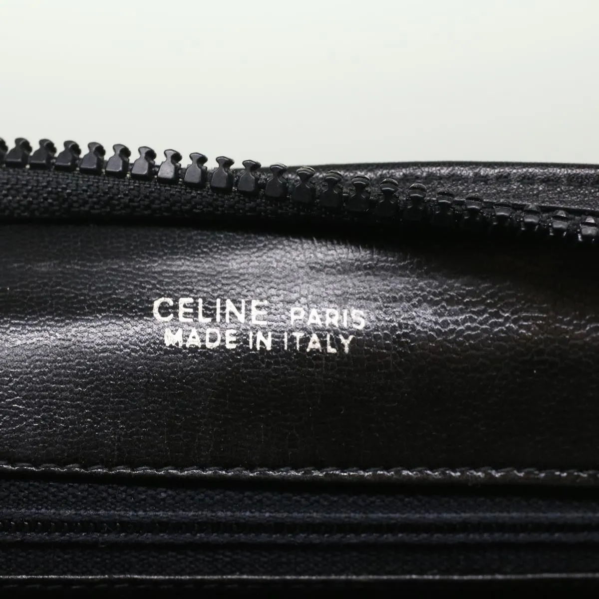 CELINE C Macadam Canvas Clutch Bag Black Auth ep1277