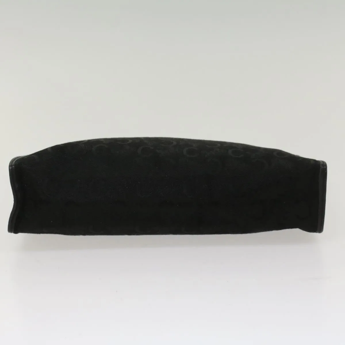 CELINE C Macadam Canvas Clutch Bag Black Auth ep1277