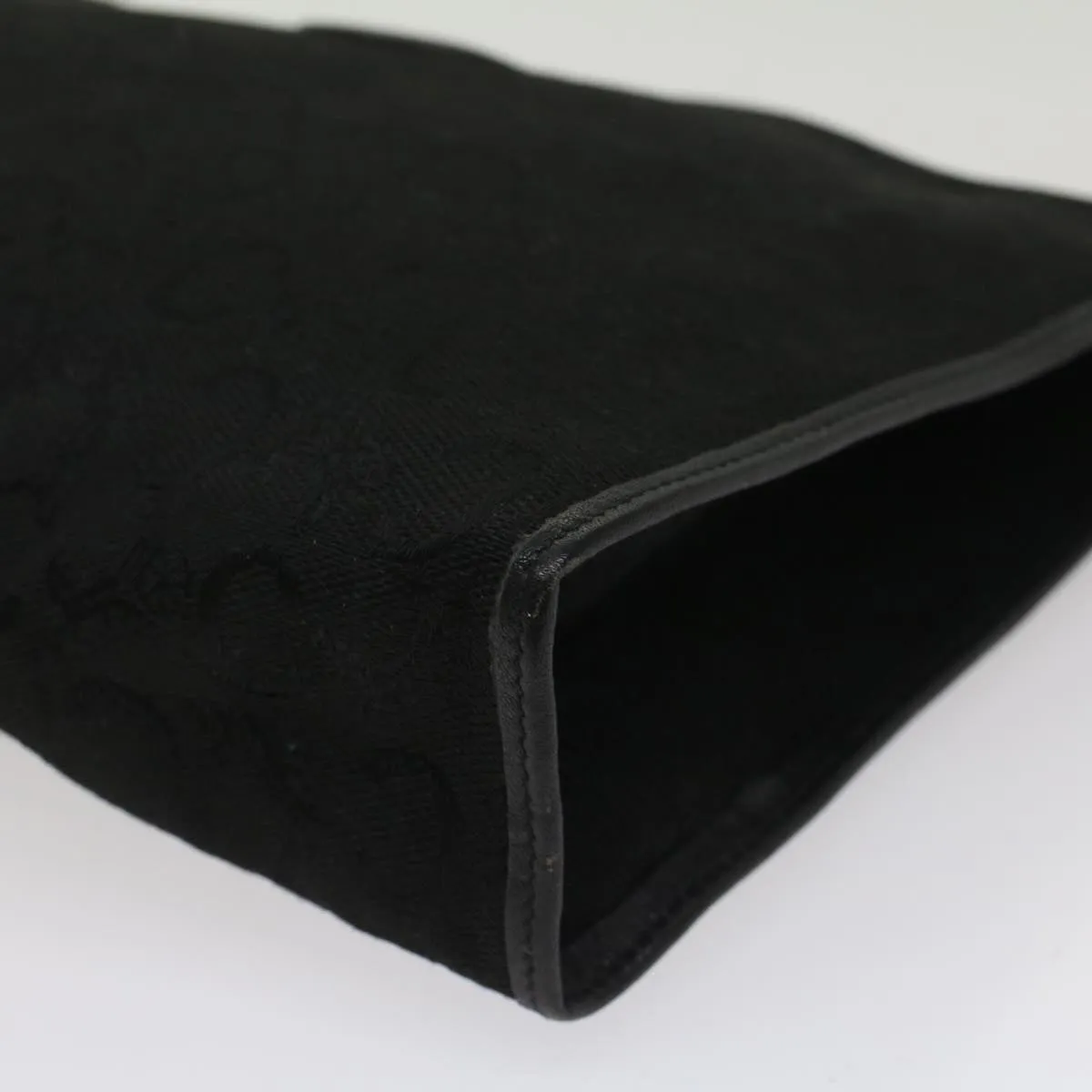 CELINE C Macadam Canvas Clutch Bag Black Auth ep1277
