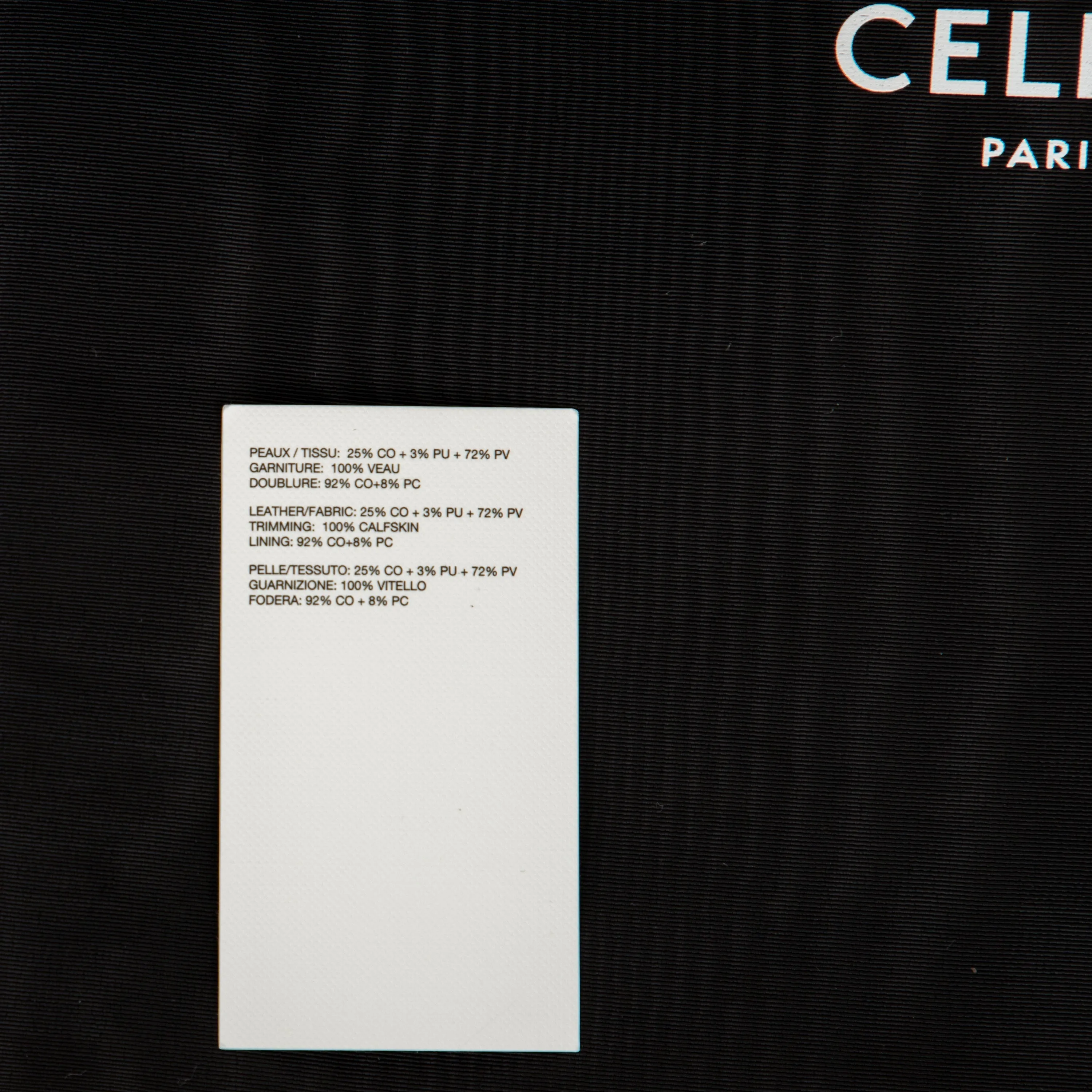 CELINE Celine Mini Vertical Cabas Tote with Embroidery