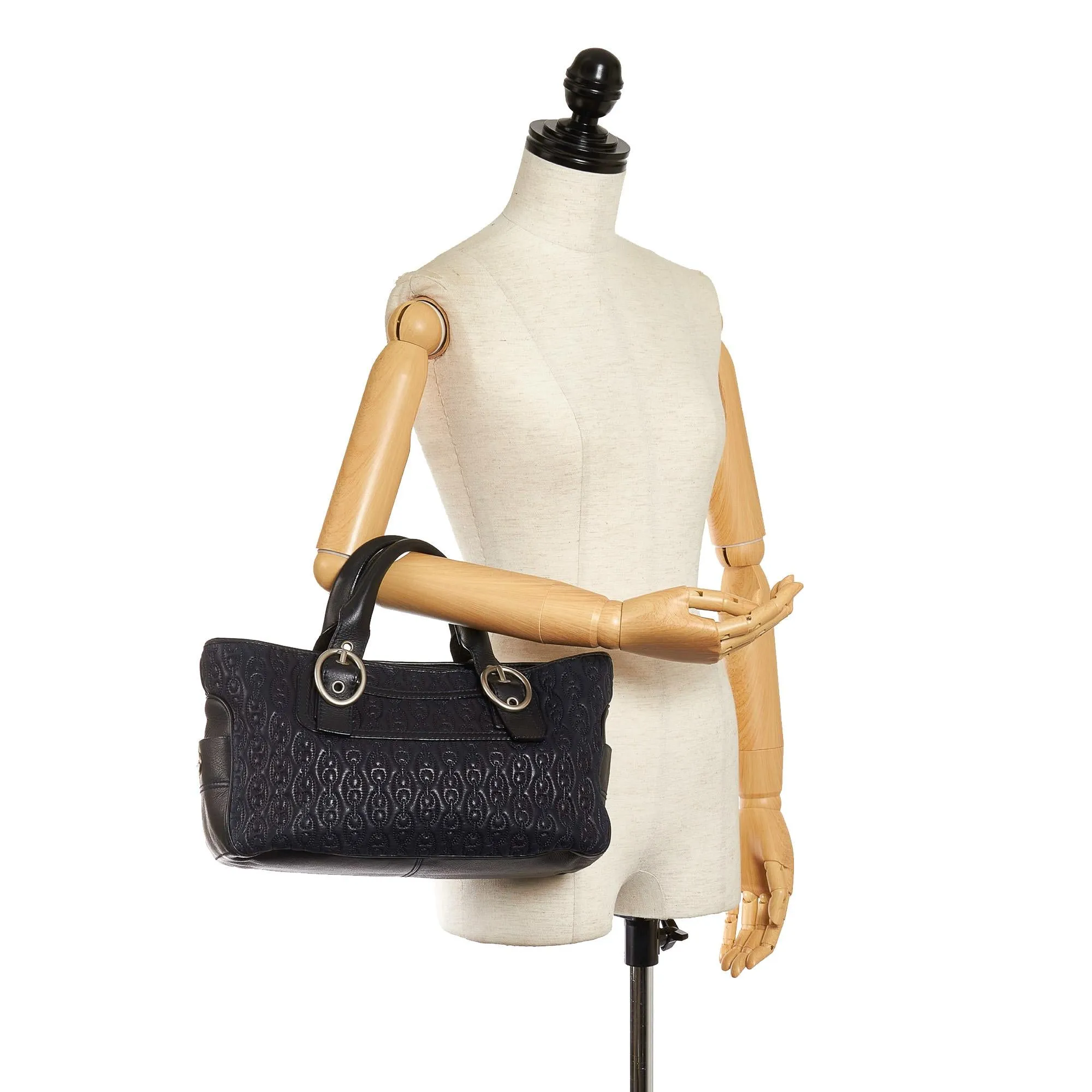 Celine Embossed Leather Boogie Handbag