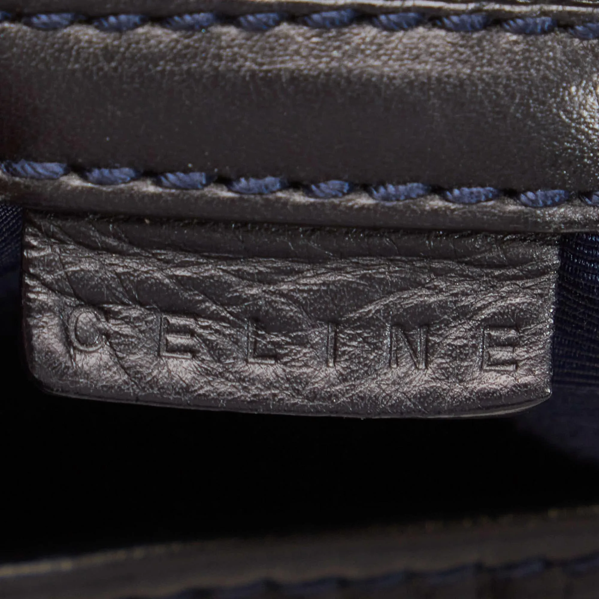 Celine Embossed Leather Boogie Handbag