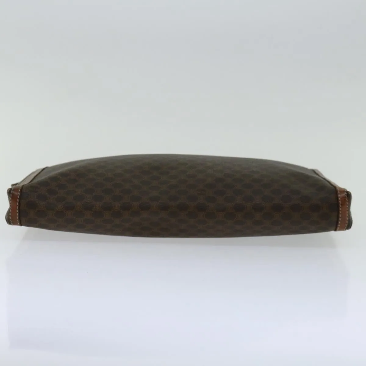 CELINE Macadam Canvas Clutch Bag PVC Brown Auth 68613