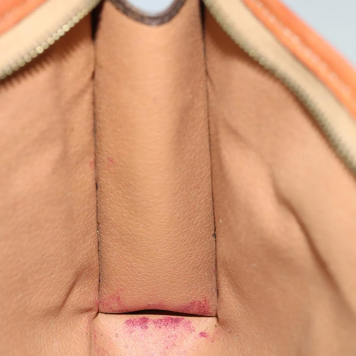 CELINE Macadam Canvas Clutch Bag PVC Brown Auth bs12631