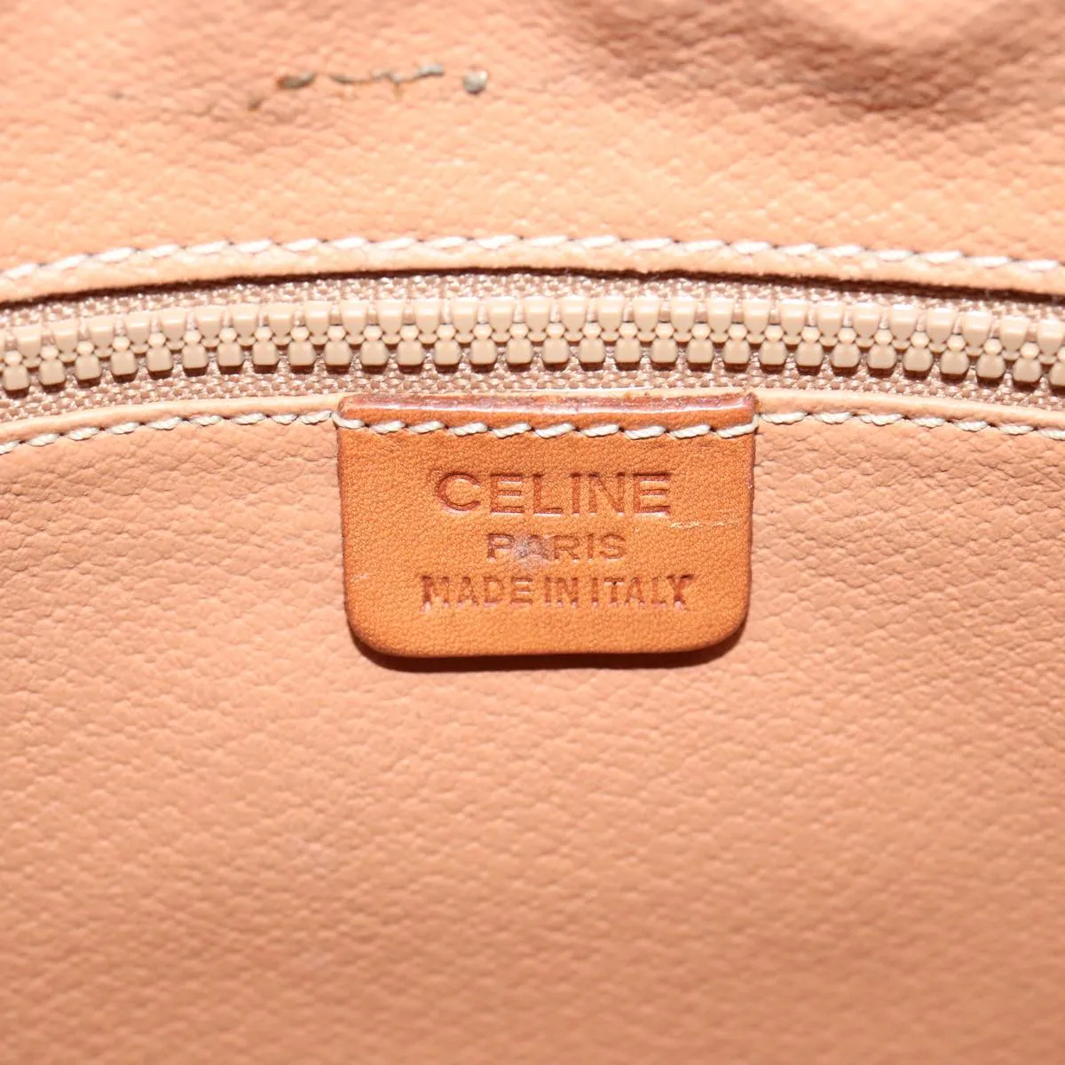 CELINE Macadam Canvas Clutch Bag PVC Brown Auth bs14049