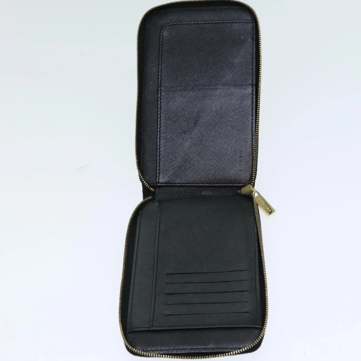 CELINE Macadam Canvas Shoulder Wallet PVC Brown Auth 79811