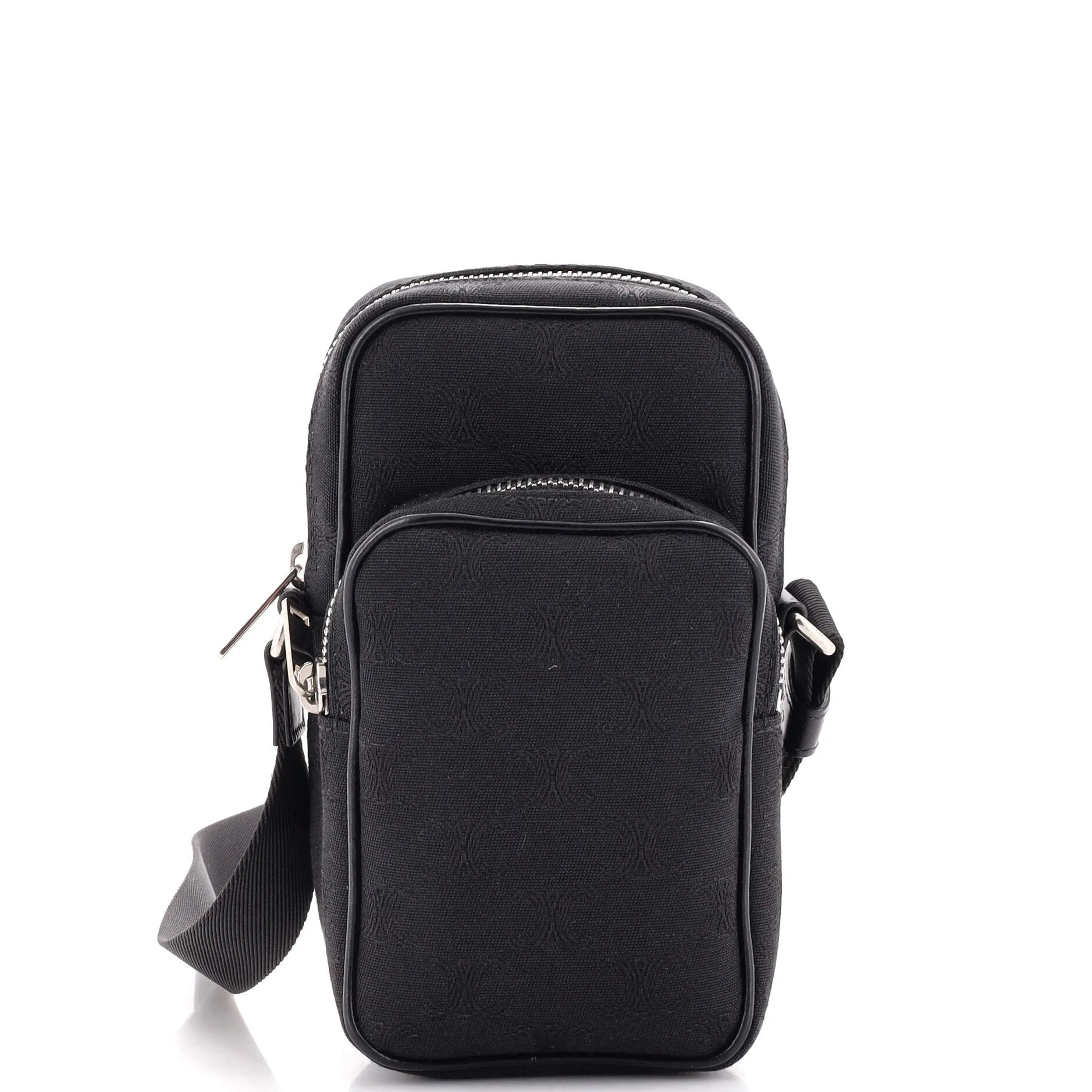 CELINE Pocket Messenger Bag Triomphe Jacquard Mini