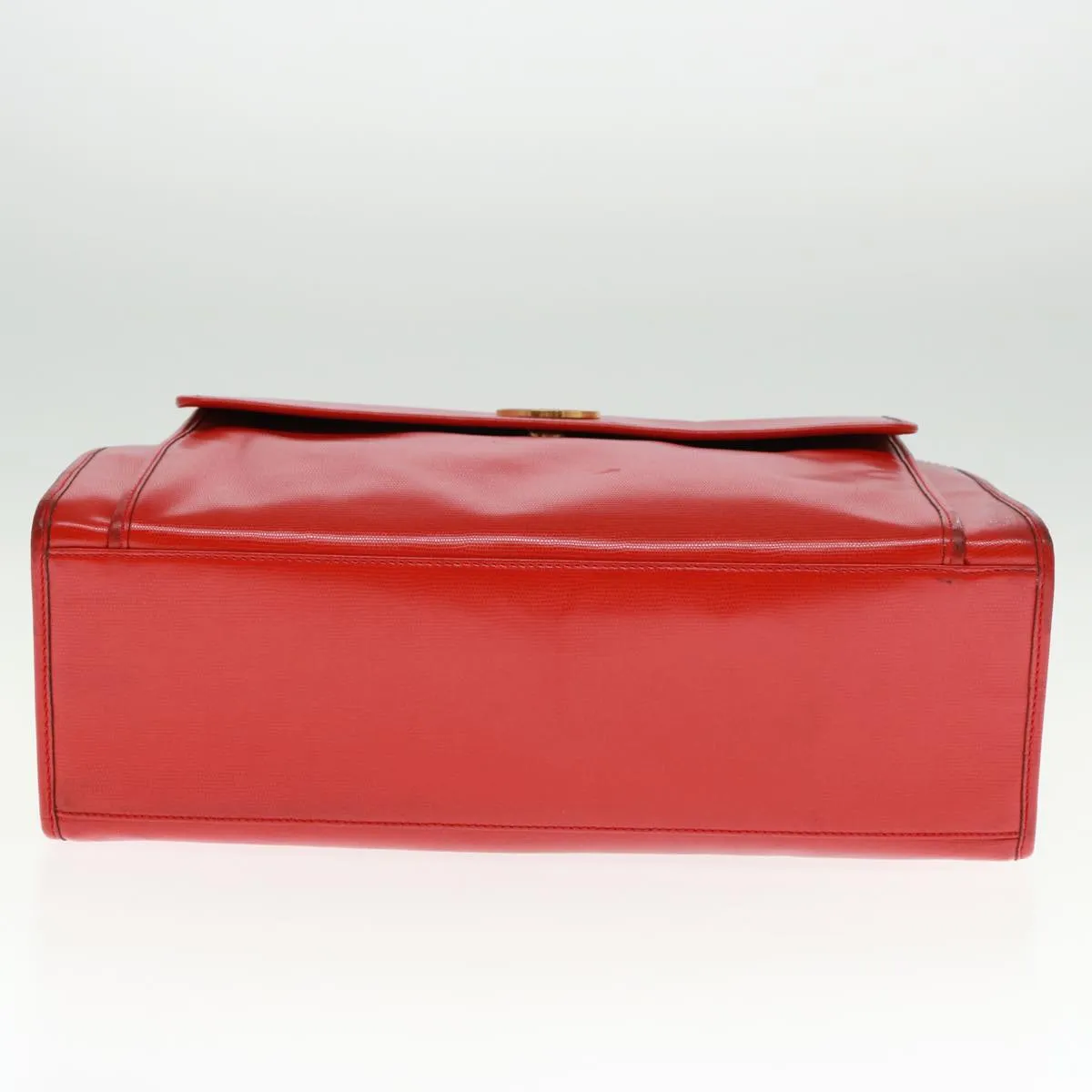 CELINE Shoulder Bag Leather Red Auth bs15049