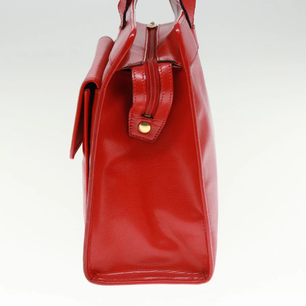 CELINE Shoulder Bag Leather Red Auth bs15049