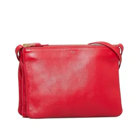 Celine Trio Leather Crossbody Bag (SHG-nBZvIh)