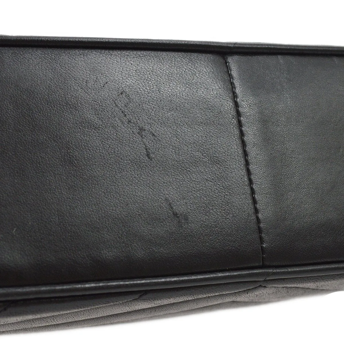 CHANEL 1991-1994 Chevron Flap Small Black Lambskin 82059