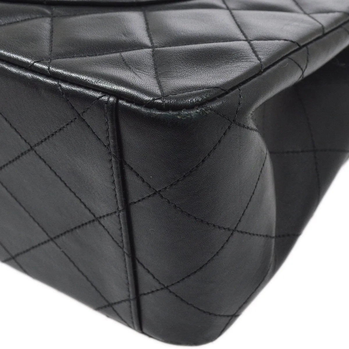 Chanel 1994-1996 Classic Flap Maxi Black Lambskin 70689