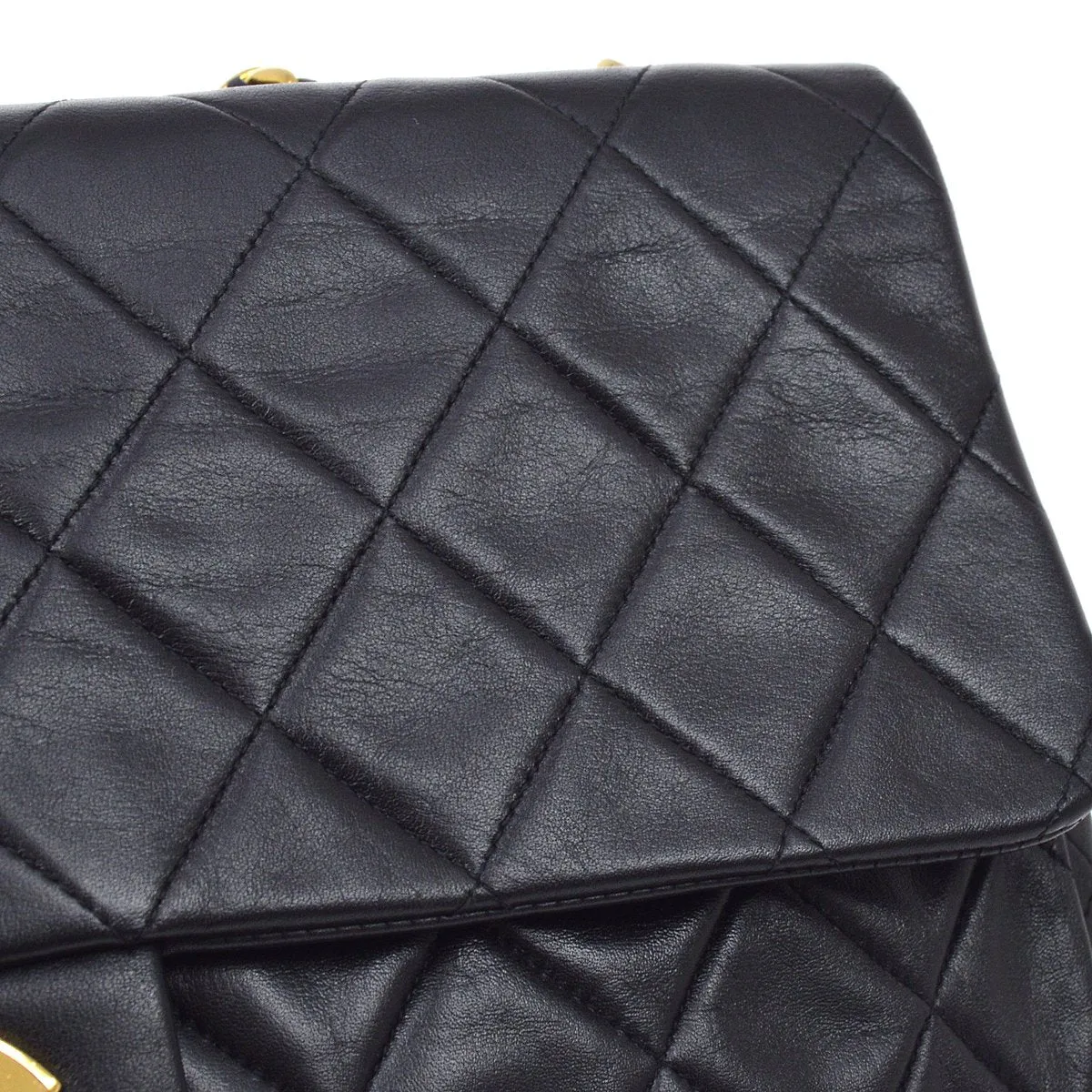 Chanel 1994-1996 Classic Flap Maxi Black Lambskin 80511