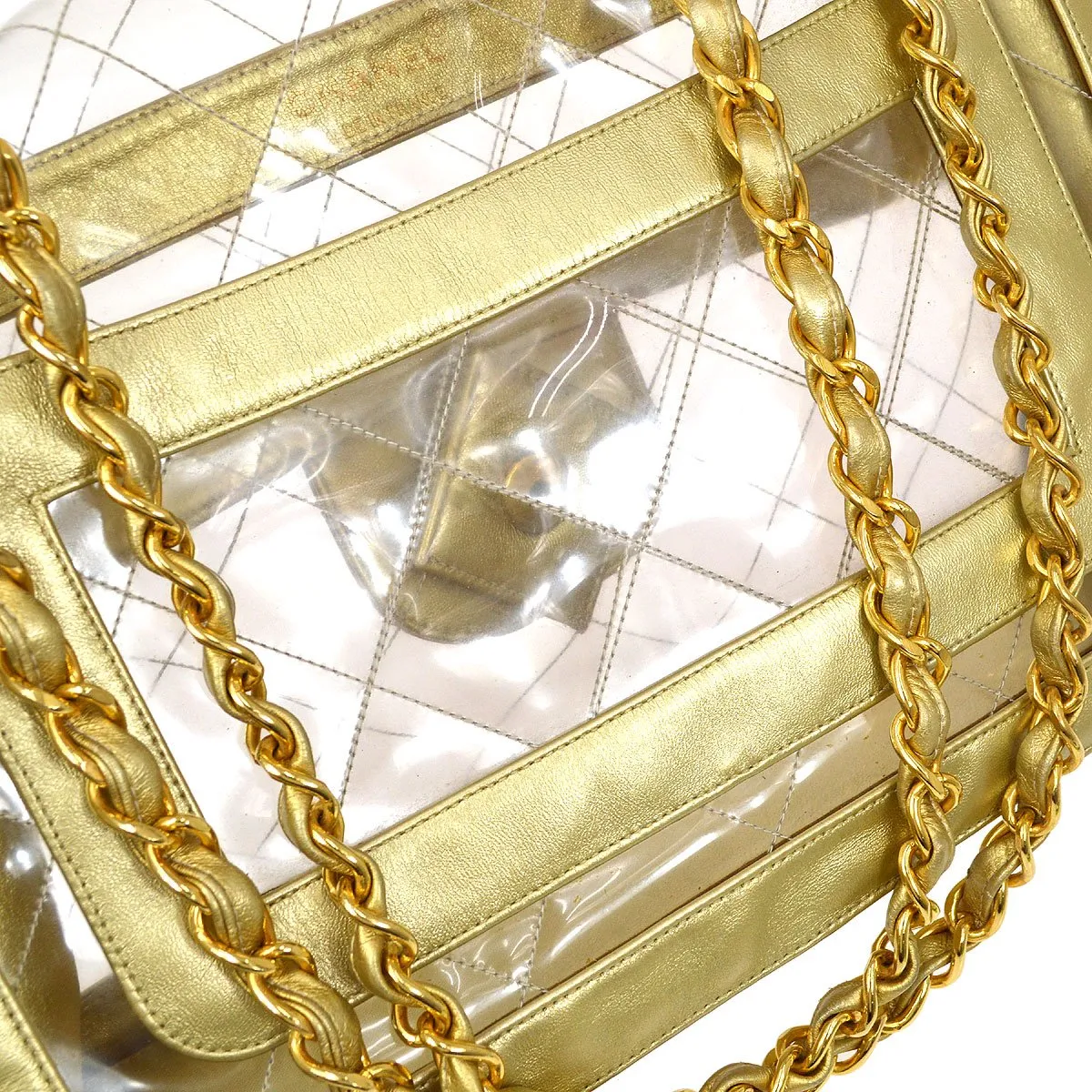 CHANEL 1995 PVC Quilted Classic Flap Maxi AK34112c
