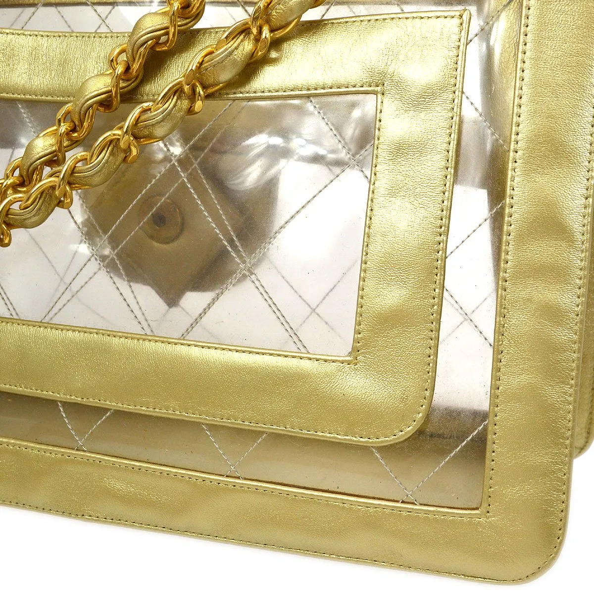 CHANEL 1995 PVC Quilted Classic Flap Maxi AK34112c