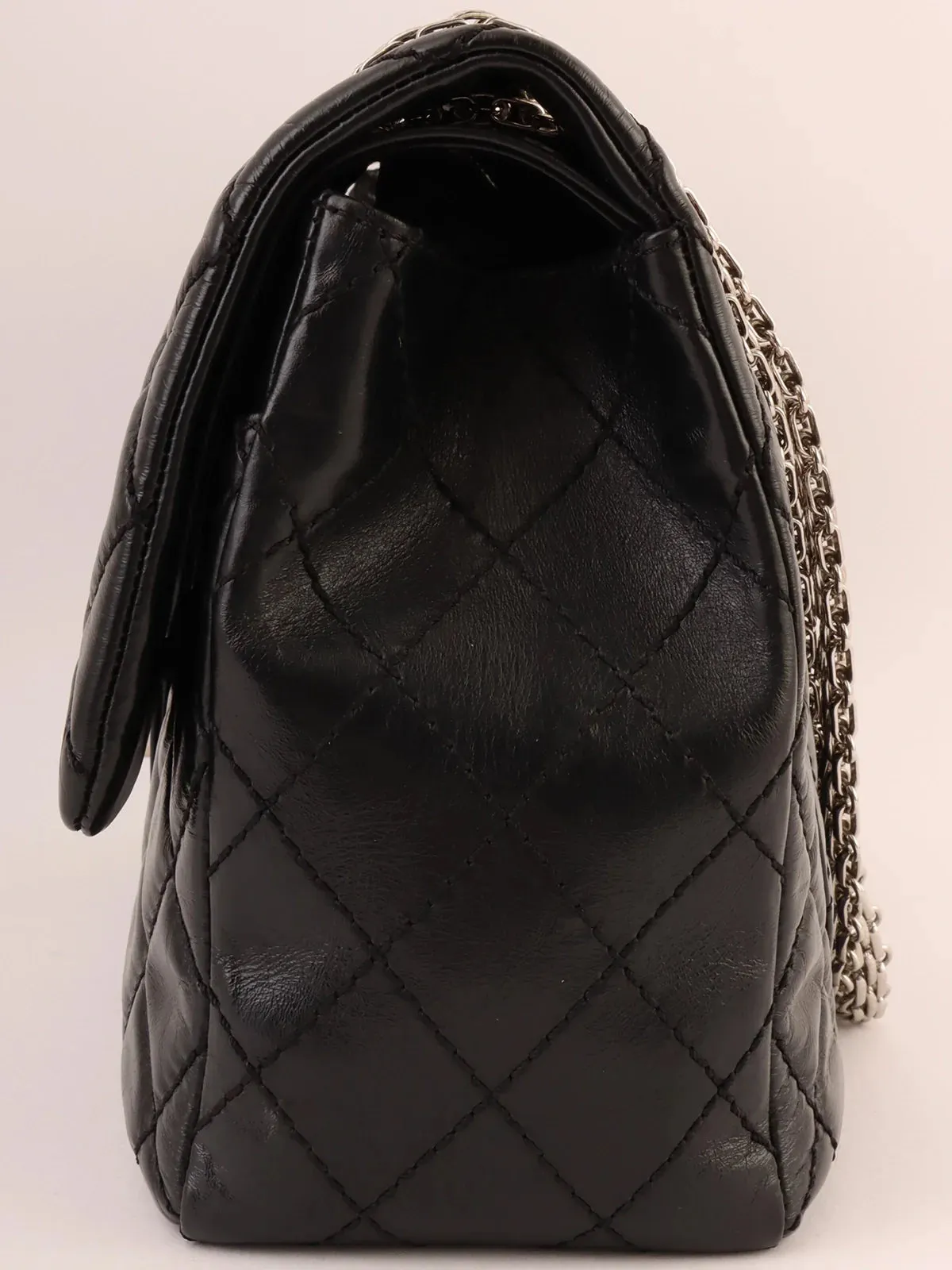 CHANEL Around 2008 Made 2.55 Chain Shoulder Bag Black