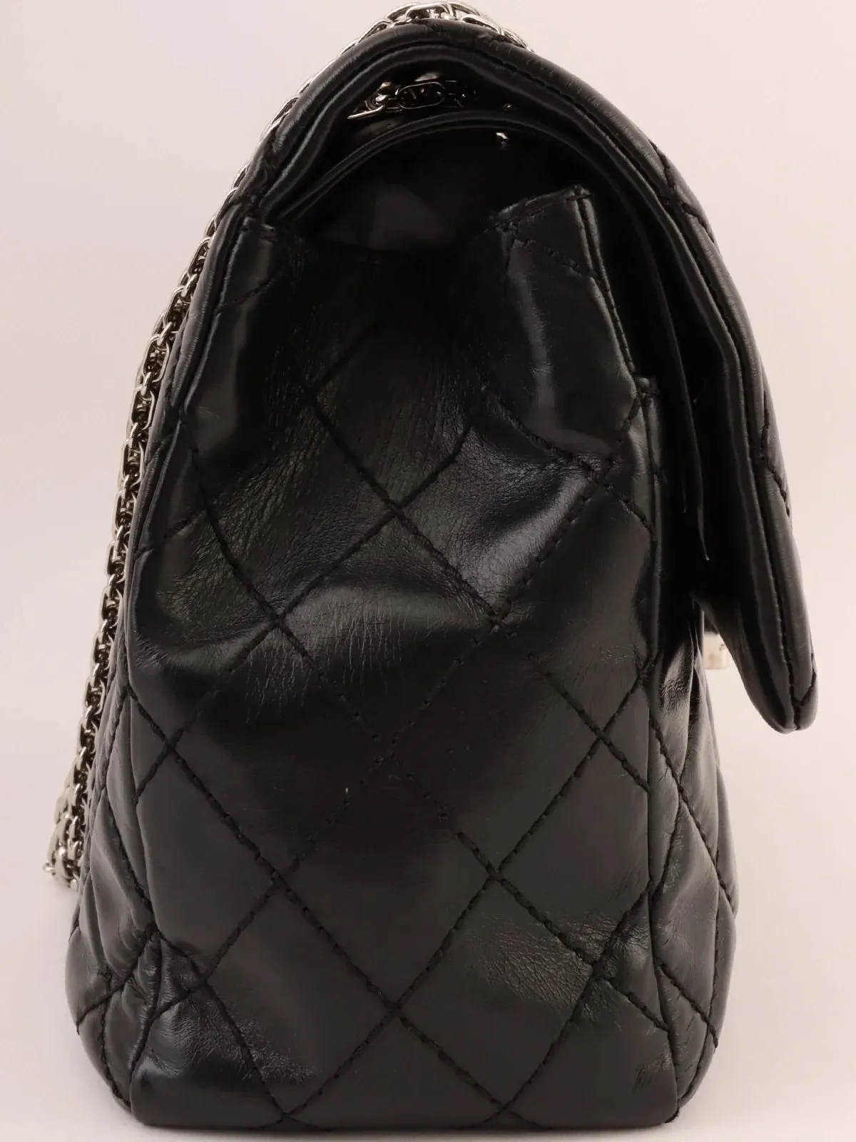 CHANEL Around 2008 Made 2.55 Chain Shoulder Bag Black
