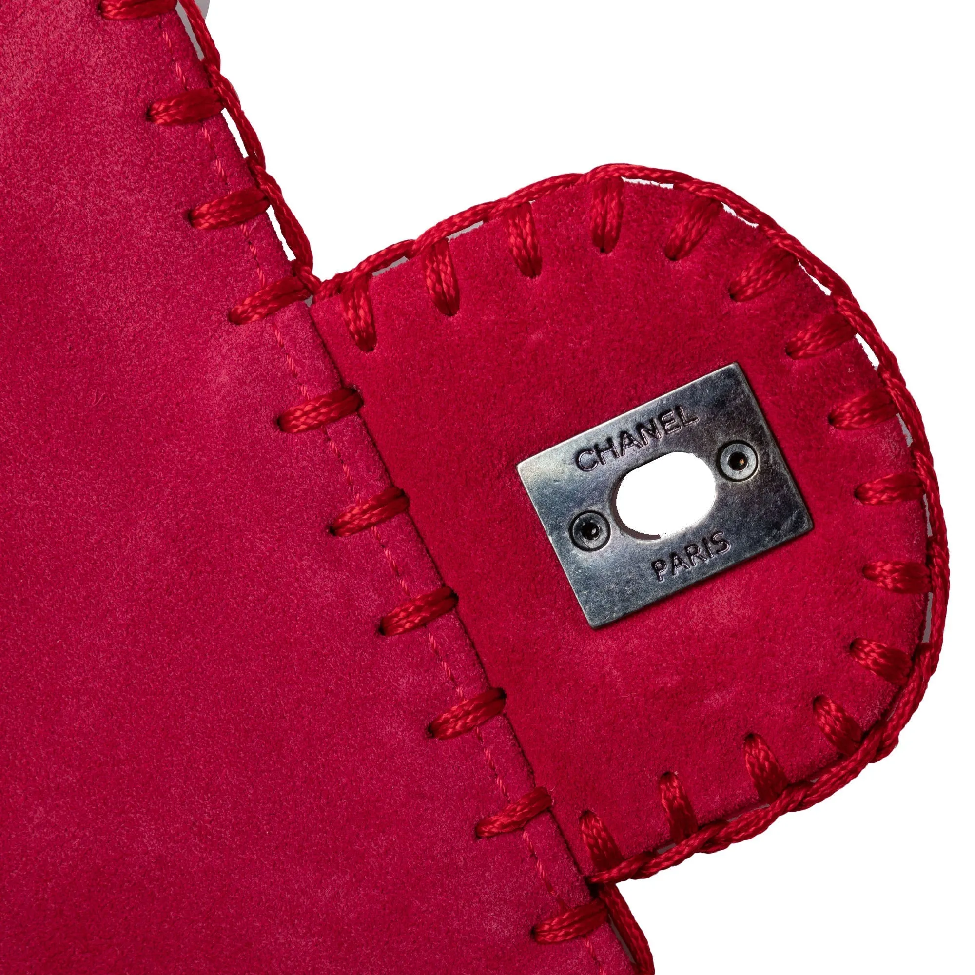 Chanel Medium Quilted Suede Stitched Single Flap Shoulder Bag