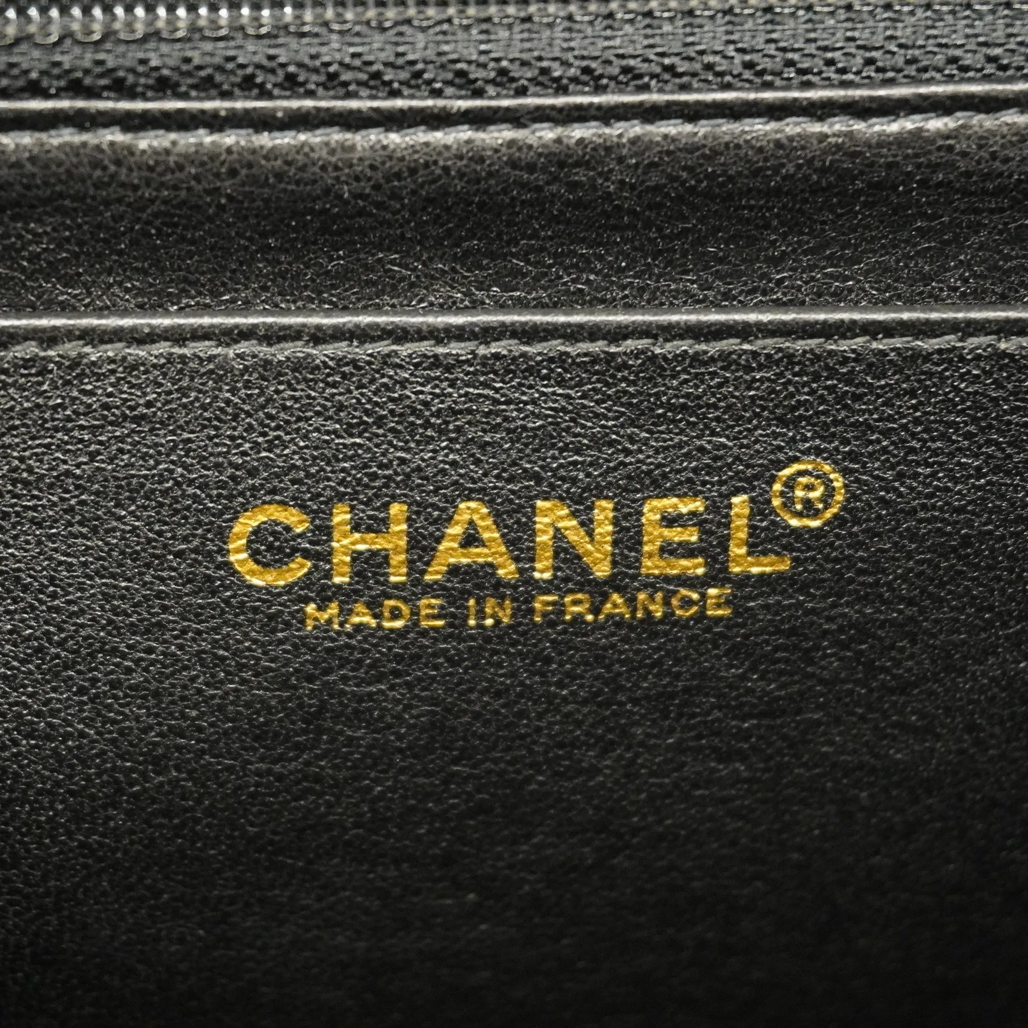 CHANELAuth  Chocolate Bar Single Chain Shoulder Bag Women's Leather Black