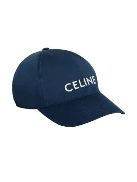 CÉLINE EMBROIDERED LOGO BASEBALL CAP