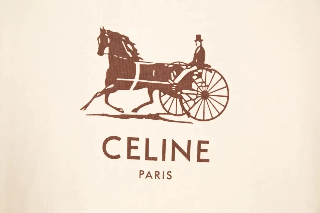CÉLINE EMBROIDERED LOGO BASEBALL CAP