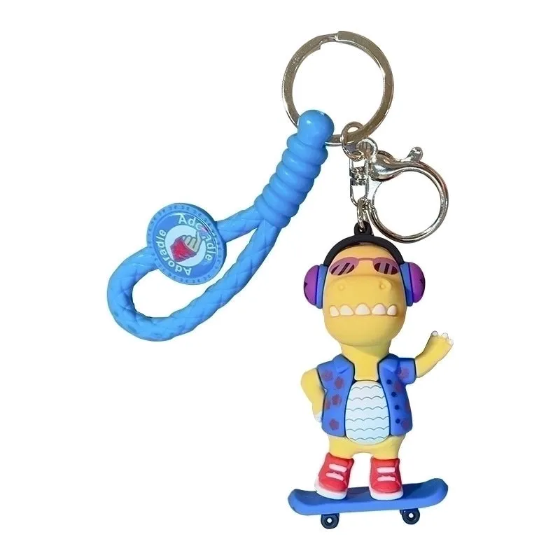 Cute Dinosaur Pvc Women's Bag Pendant Keychain