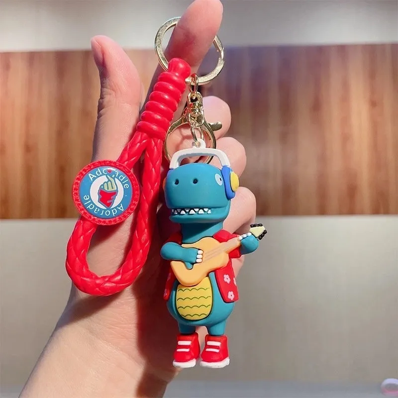 Cute Dinosaur Pvc Women's Bag Pendant Keychain