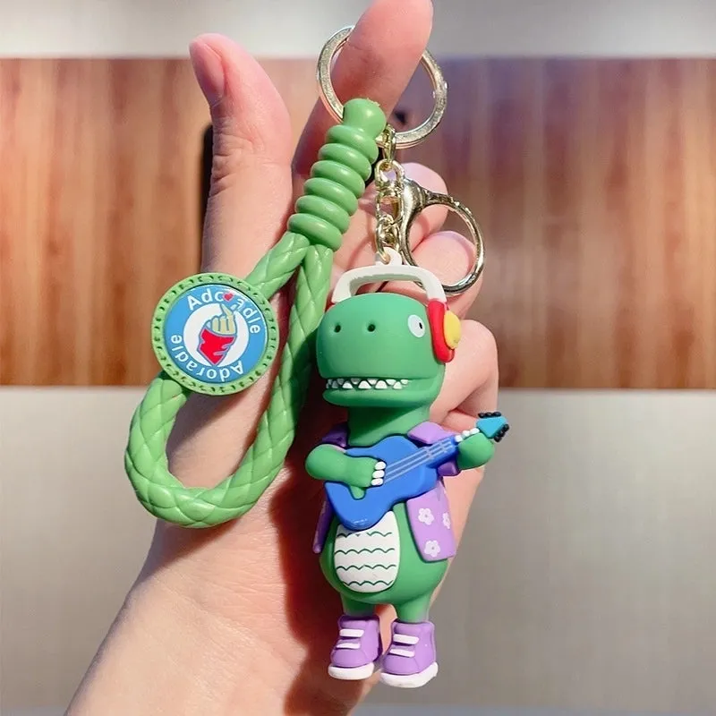 Cute Dinosaur Pvc Women's Bag Pendant Keychain
