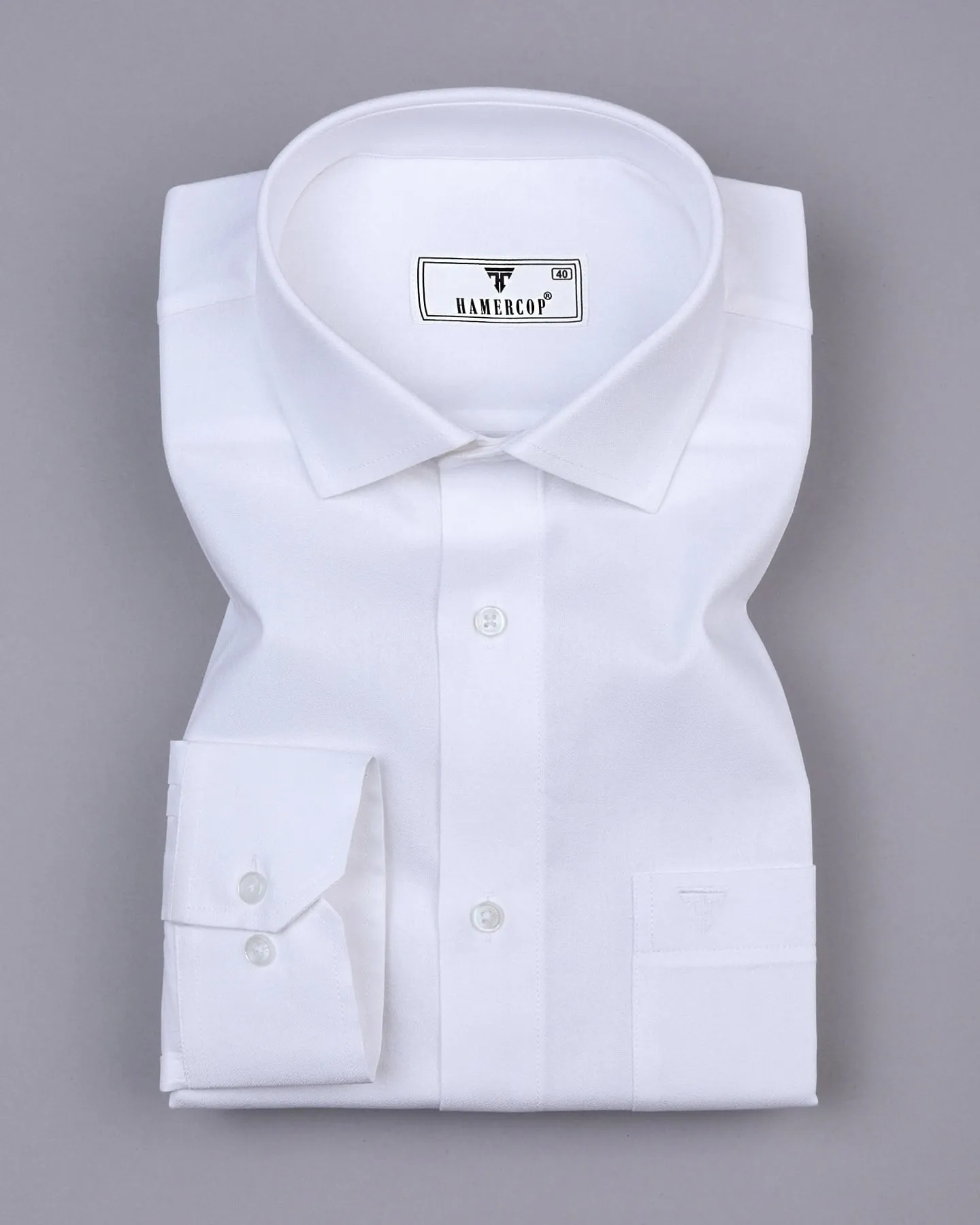 Delicate White Plain Creape Cotton Shirt