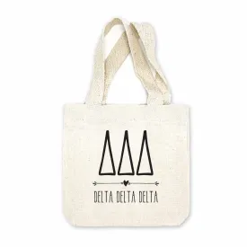 Delta Delta Delta Boho Design on Mini Tote Gift Bag