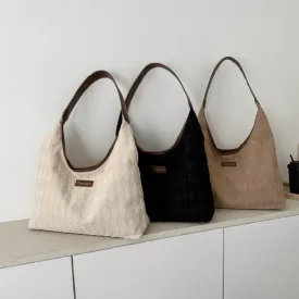 Diamond Grid Soft Shoulder Bag