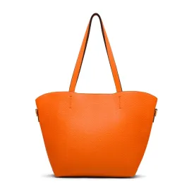 Emma 2 in 1 Leather Tote Bag - Orange