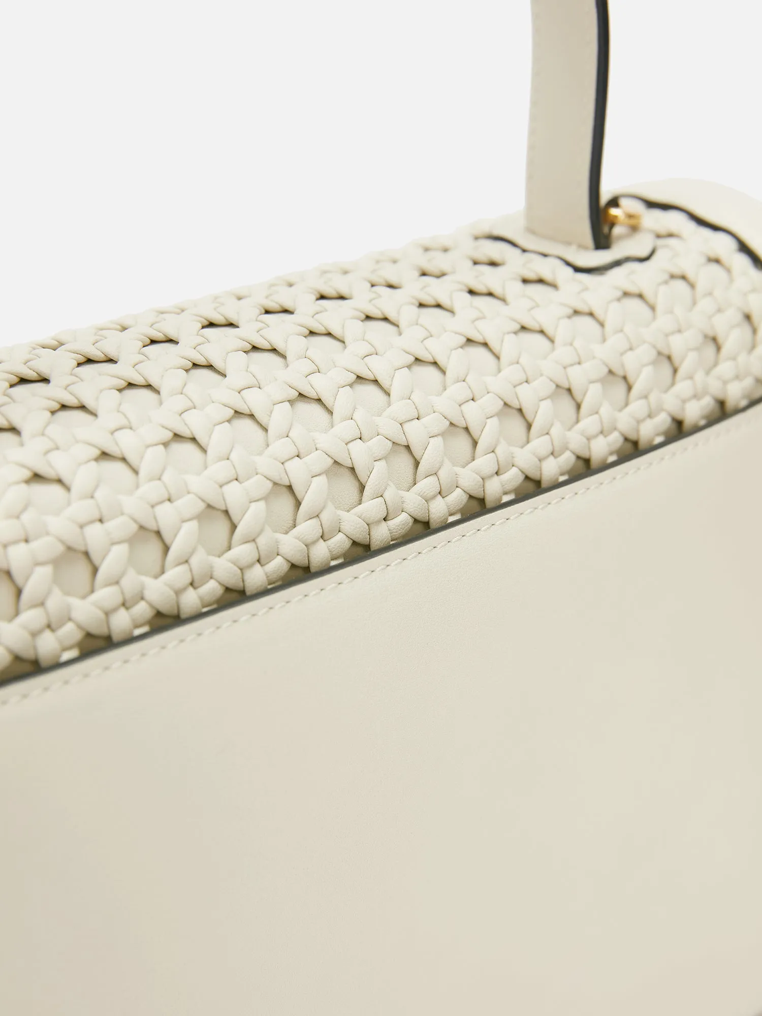 EP YAYING Woven Leather Flap Bag