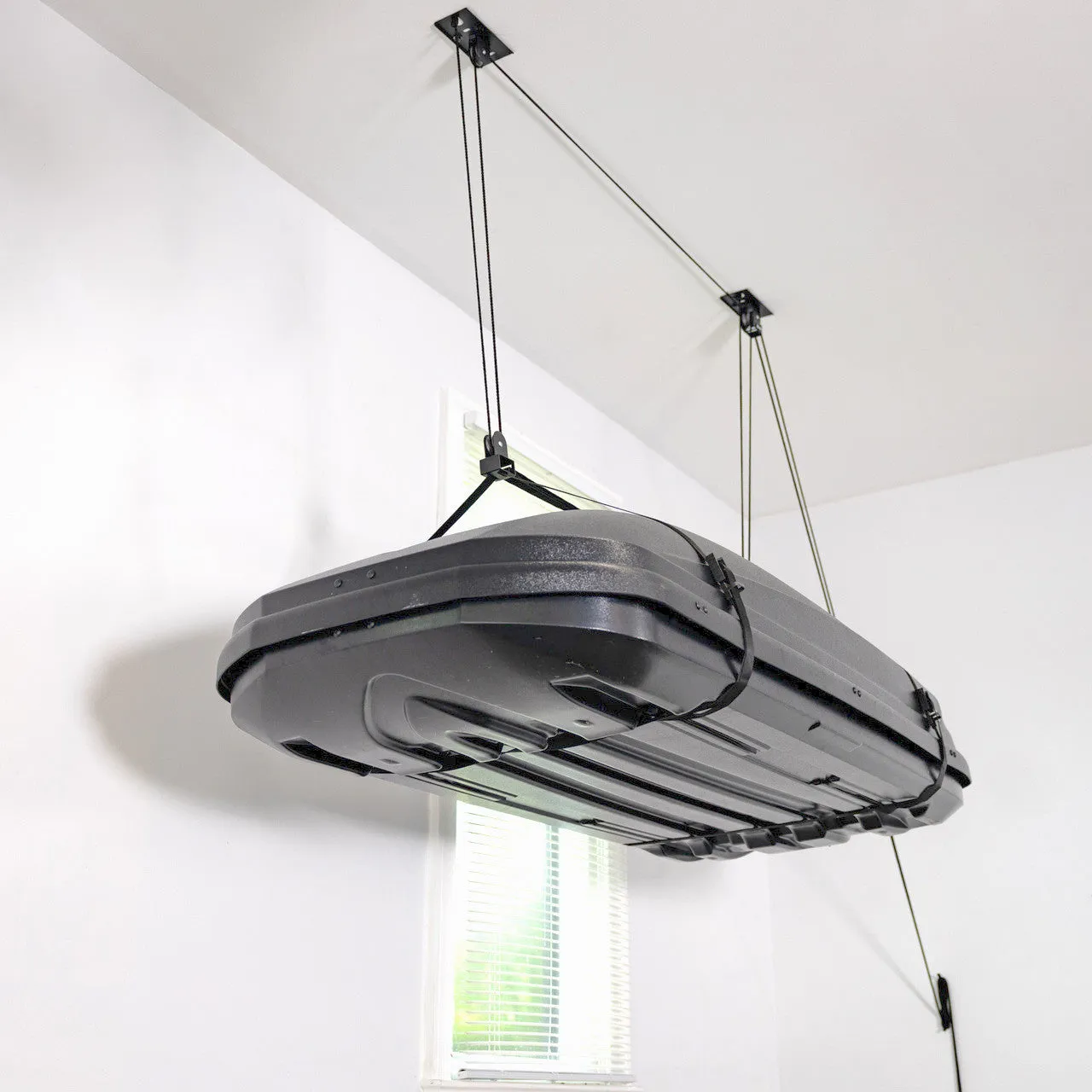Essential Cargo Box Garage Ceiling Storage Hoist | Holds up to 150 lbs