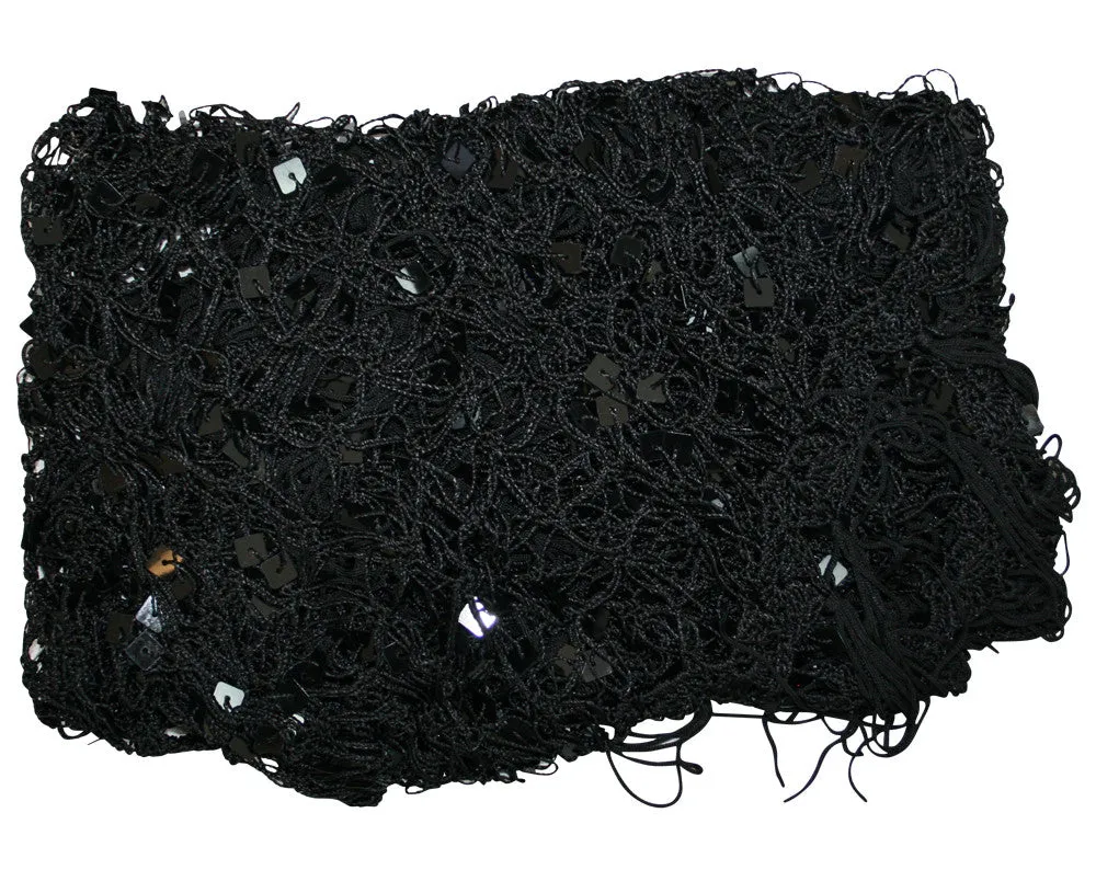 Exotic Sequin Crochet Net Triangle Shawl Wrap Belly Dance Hip Scarf