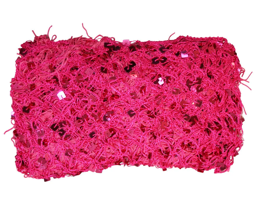Exotic Sequin Crochet Net Triangle Shawl Wrap Belly Dance Hip Scarf