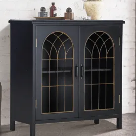 Exquisite Metal Church Window Buffet Storage Cabinet-MFSTUDIO