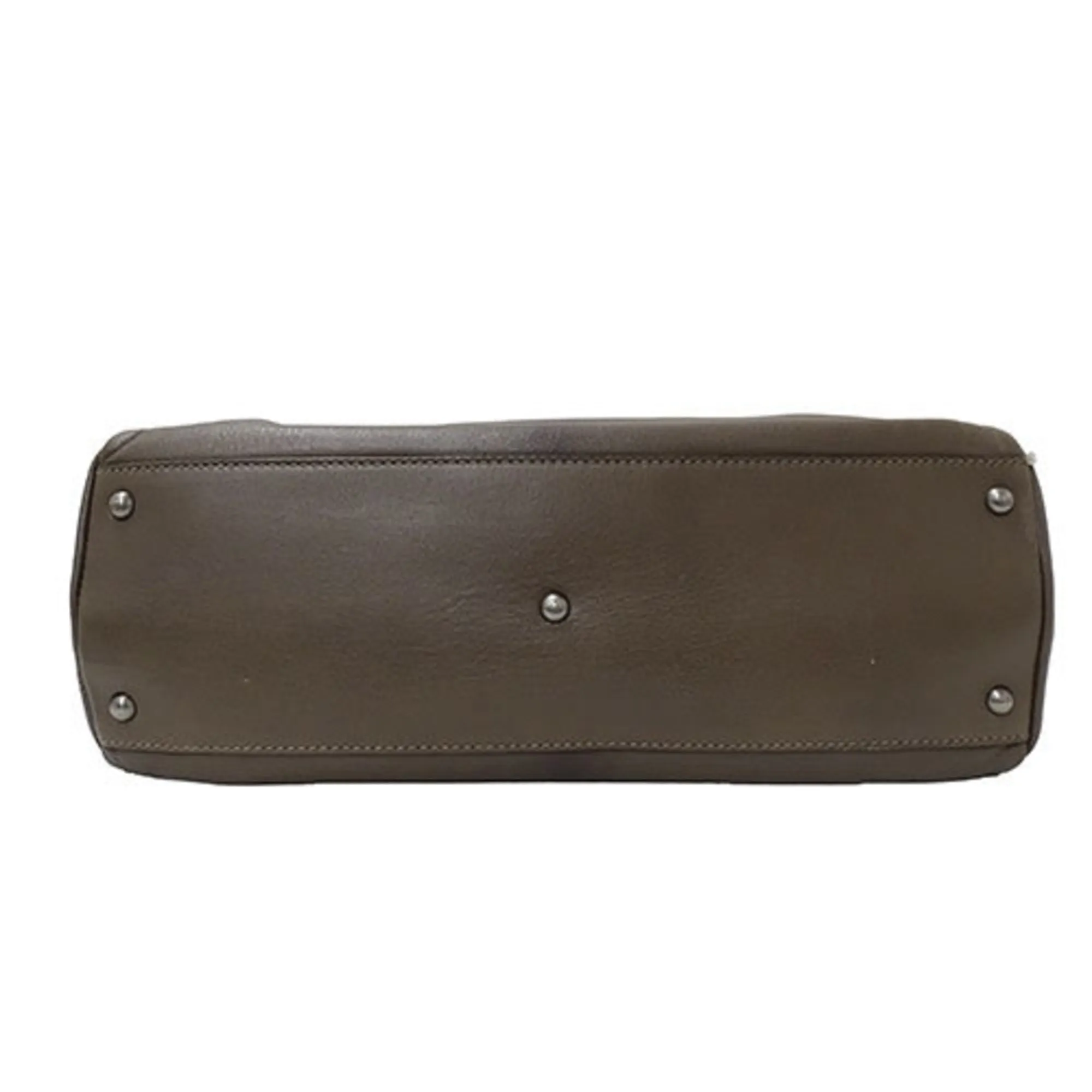 FENDI Bag Women's Handbag Shoulder 2way Leather Peekaboo Large Charcoal Brown 8BN210 Cool