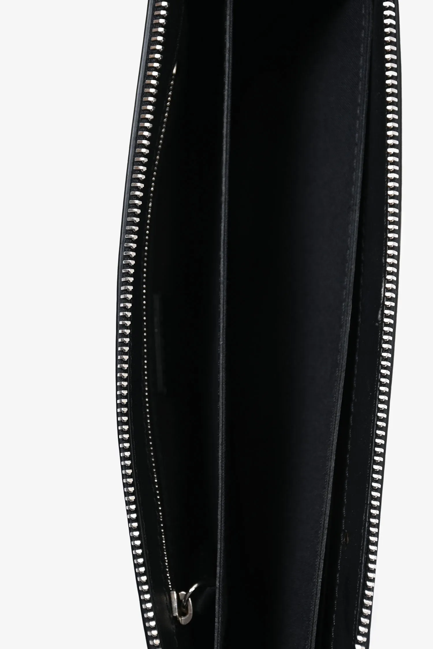 Fendi Black/Yellow Leather Logo 'Think Fendi' Pouch