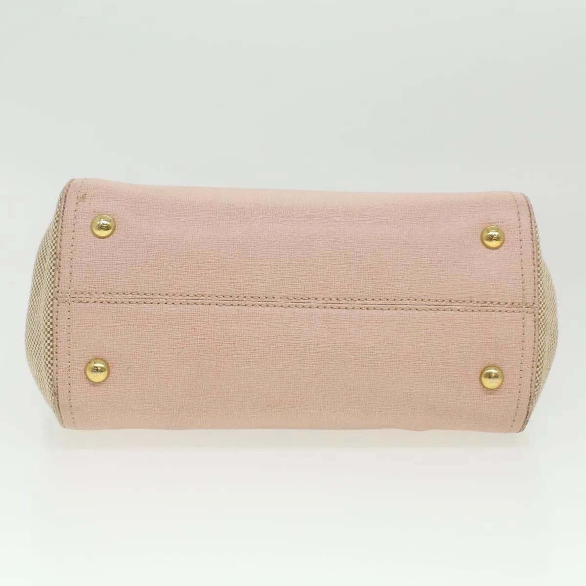 FENDI Hand Bag Leather Canvas 2way Pink  bs3819