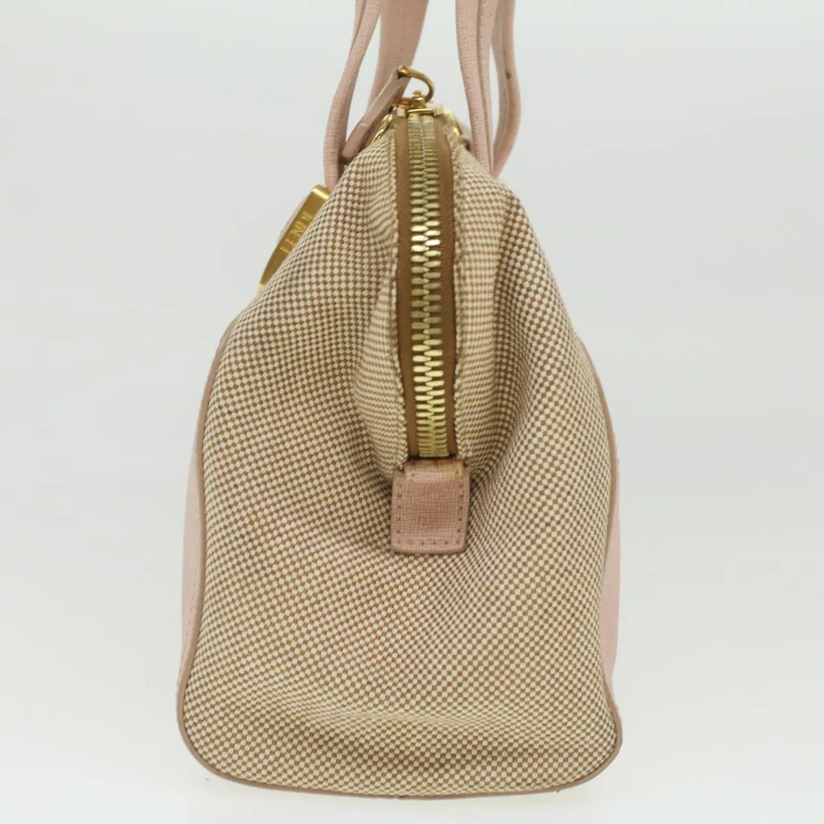 FENDI Hand Bag Leather Canvas 2way Pink  bs3819