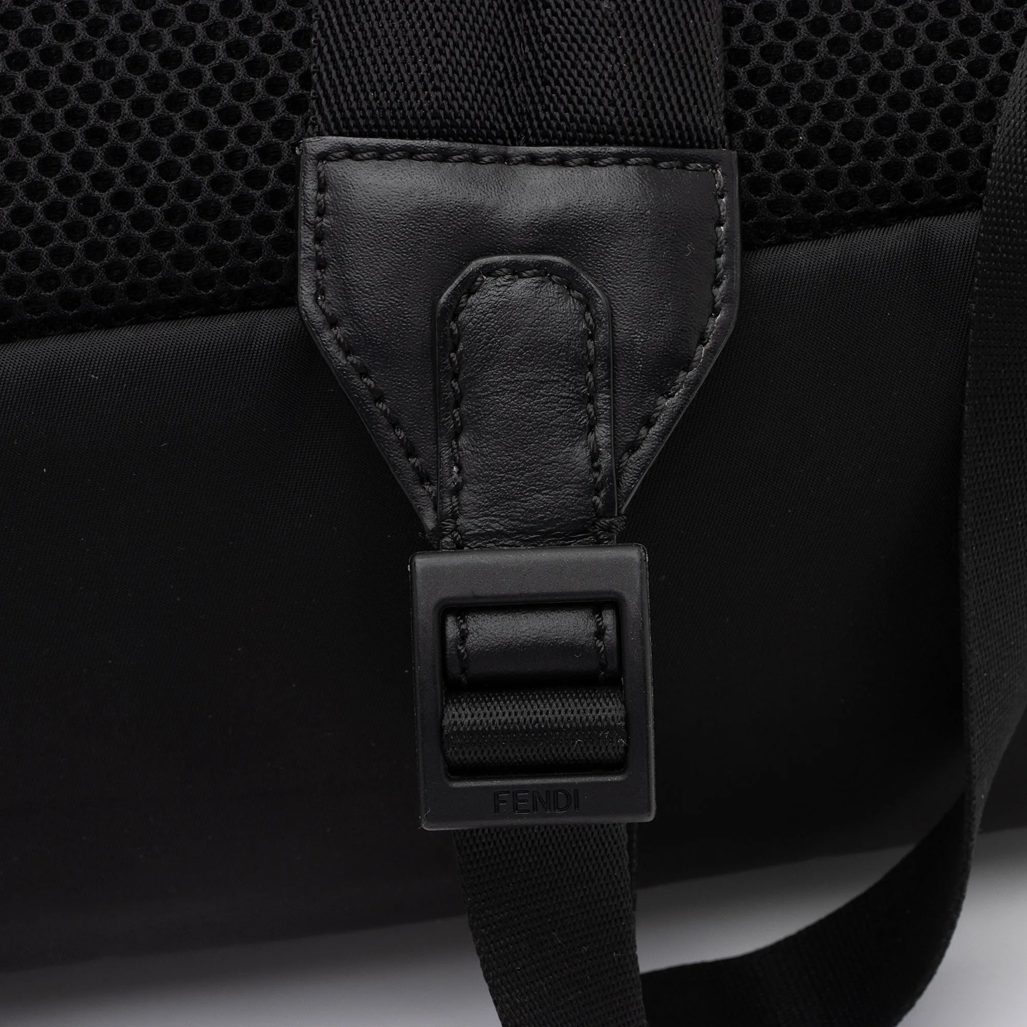Fendi Nylon FF Embossed Calfskin Santander Backpack (SHF-FMXHgb)