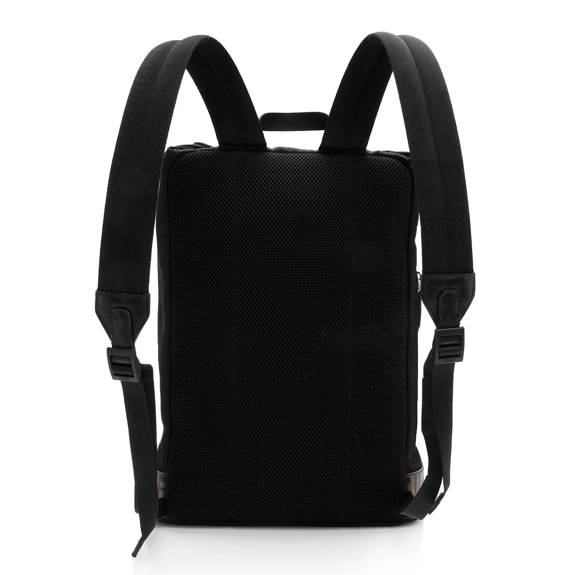 Fendi Nylon FF Embossed Calfskin Santander Backpack (SHF-FMXHgb)