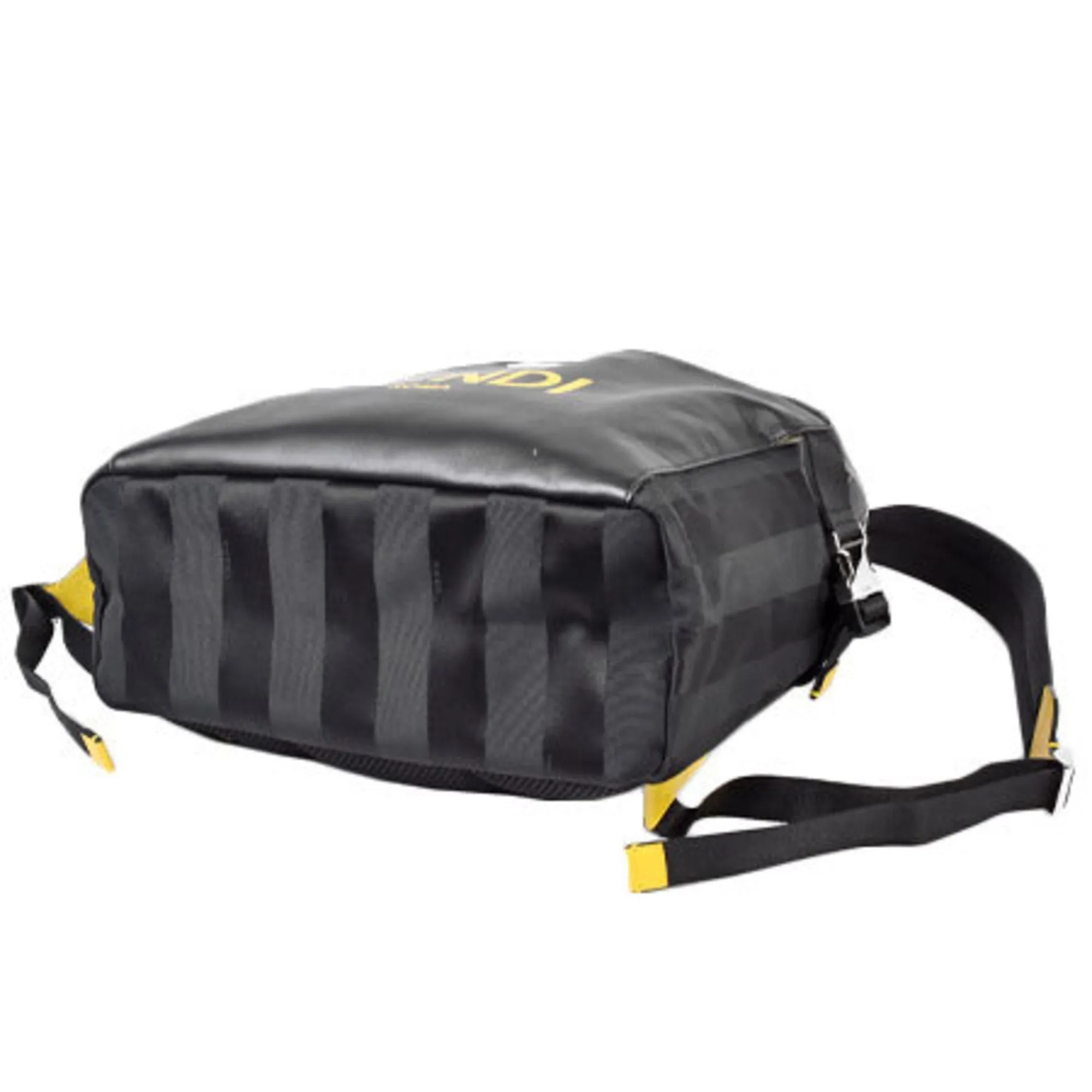 Fendi Pecan Backpack Nylon Leather Black 7VZ053