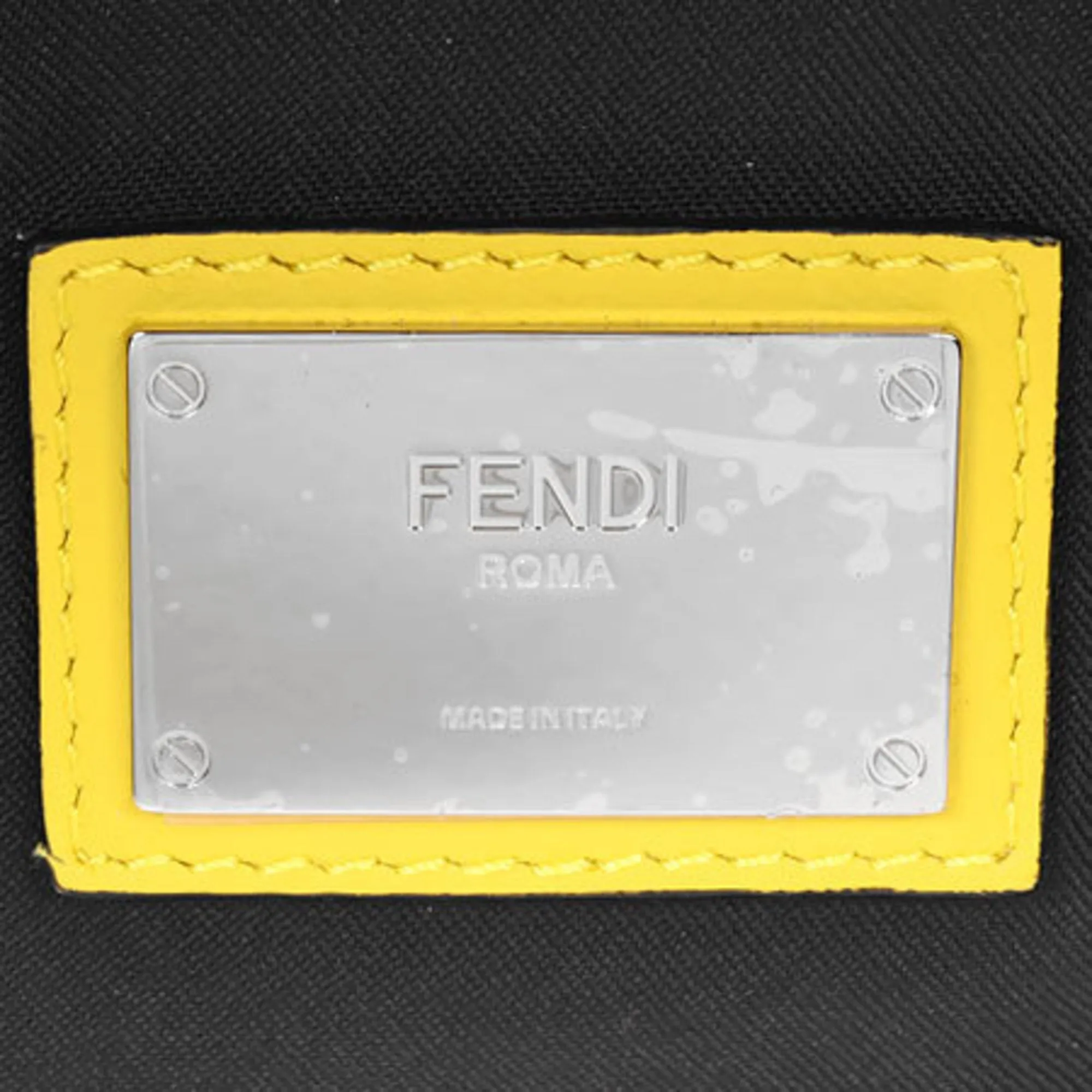 Fendi Pecan Backpack Nylon Leather Black 7VZ053