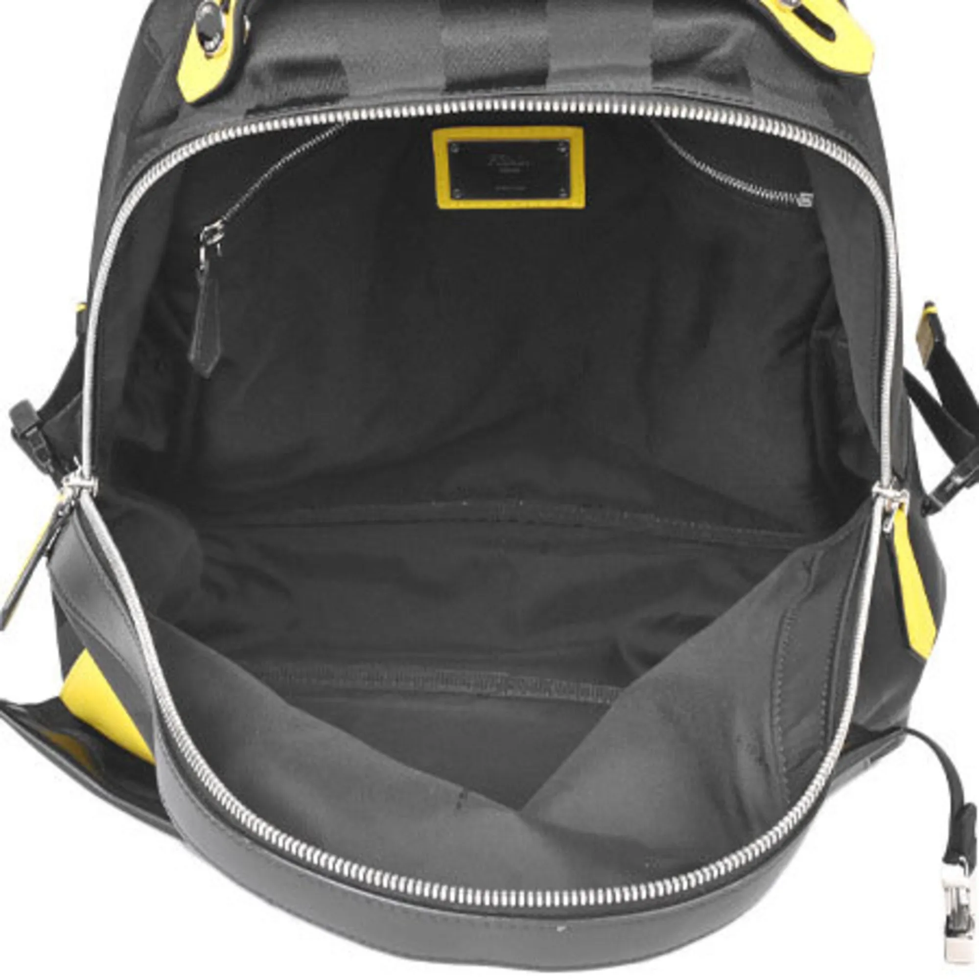 Fendi Pecan Backpack Nylon Leather Black 7VZ053