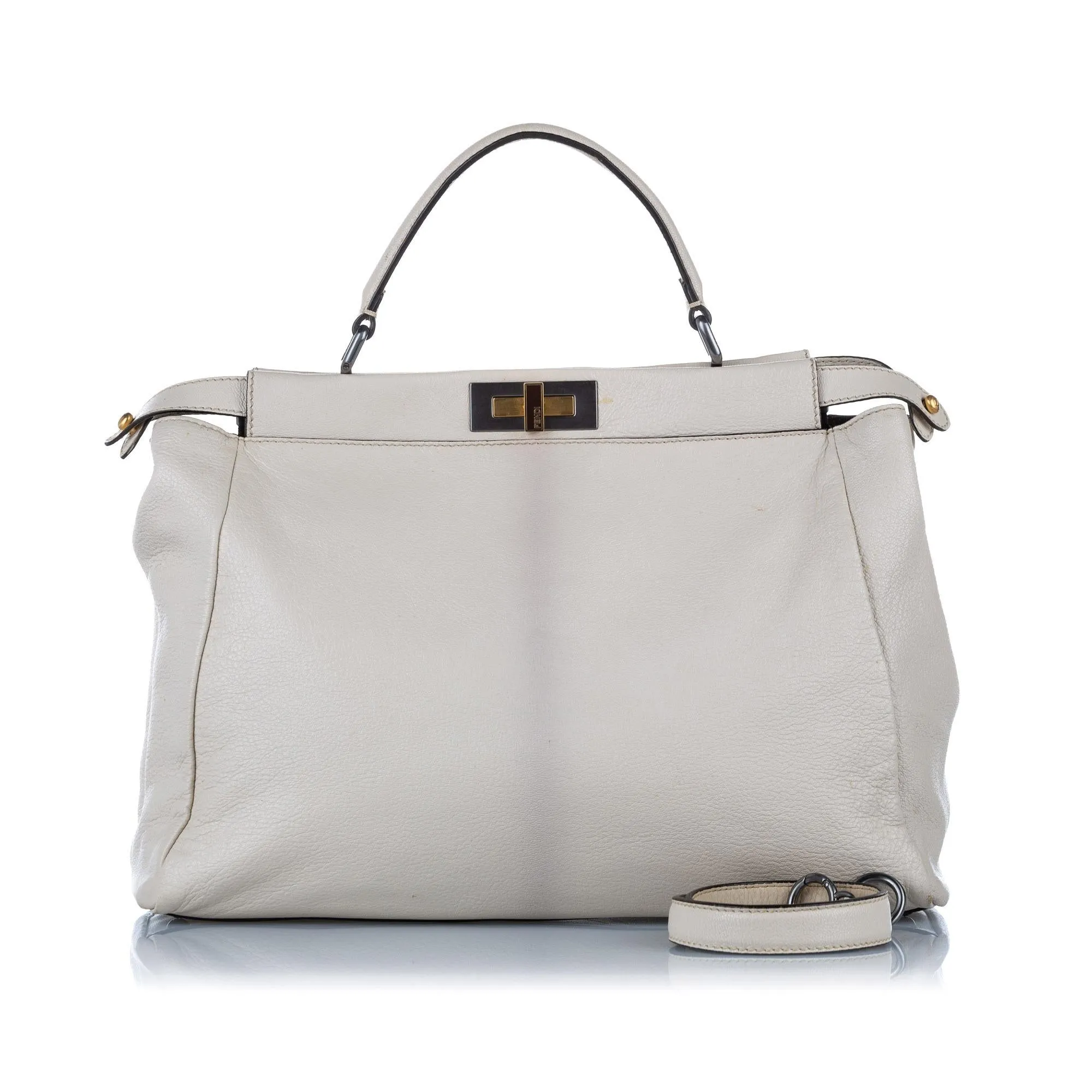 Fendi Peekaboo Leather Satchel (SHG-32335)